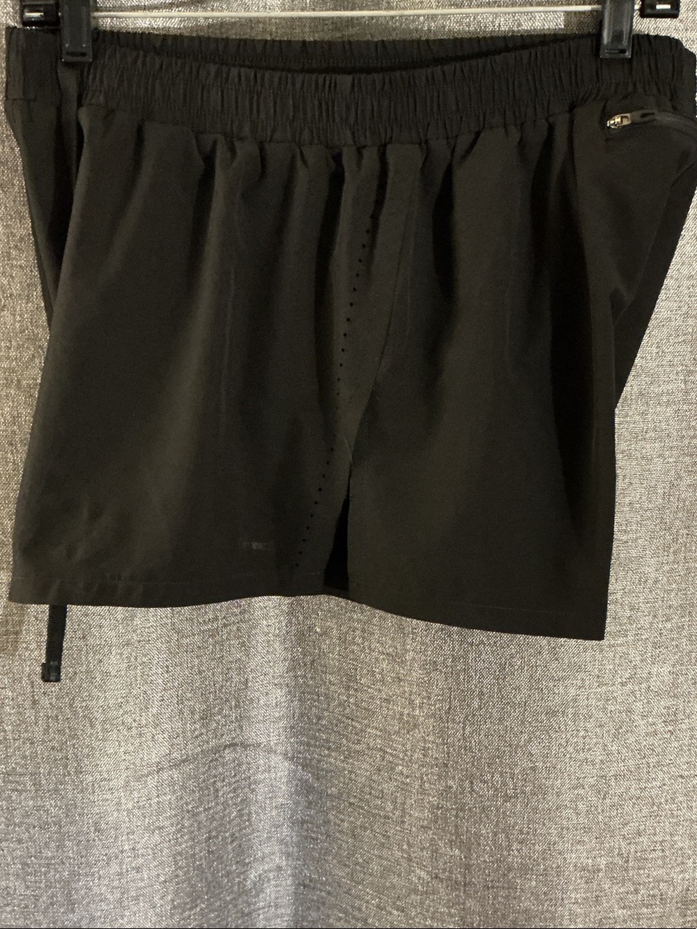 Hind Black Athletic Skort with Zip Pocket